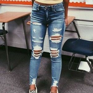 American Eagle ripped jeans